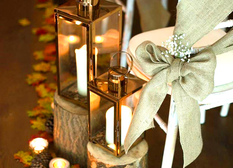 Autumn wedding, blossom tree