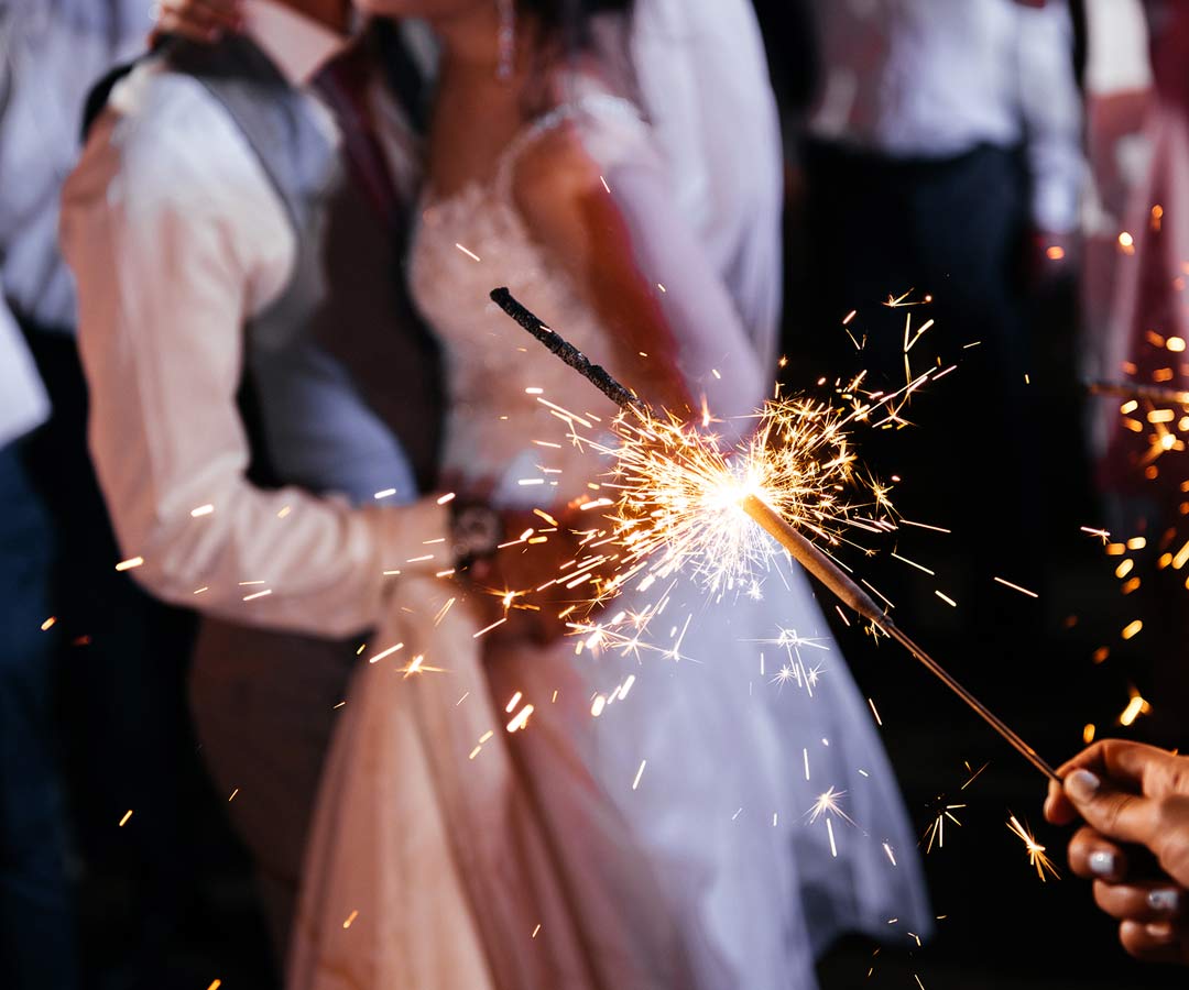 New Year's Eve Wedding Sparklers