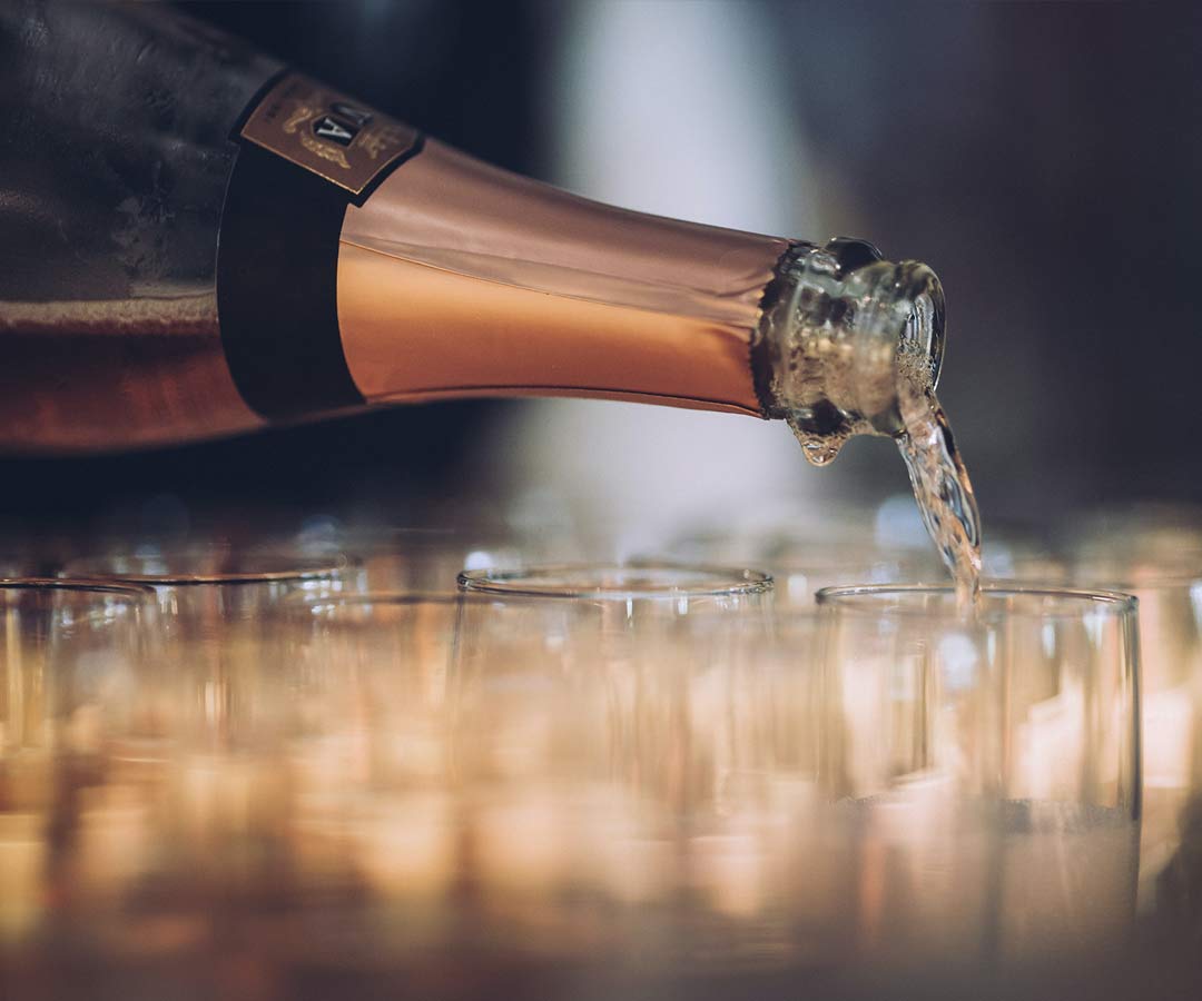 Bonfire Wedding Champagne