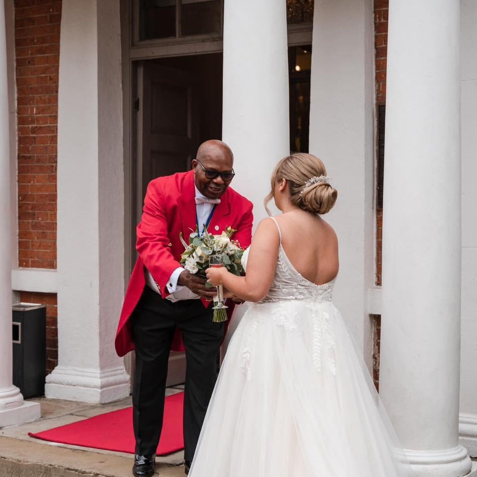 Wedding Host with bride