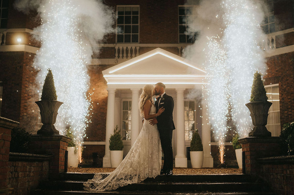 Evening Wedding Fireworks